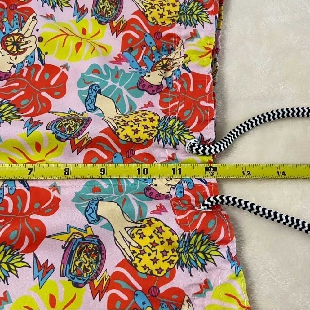 BOARDIES / Tropical Pineapple Scubba Print Swim Trunks Size L